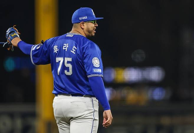 ▲ 올해도 득점 지원을 제대로 받지 못하며 시즌 1승2패를 기록 중인 후라도 ⓒ삼성라이온즈