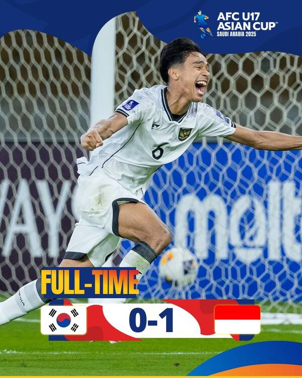 5일(한국시각) 사우디아라비아 제다에 위치한 프린스 압둘라 알파이살 스타디움에서 열린 2025 아시아축구연맹(AFC) U-17 아시안컵 조별리그 C조 1차전 경기 모습. 사진┃AFC SNS 캡쳐