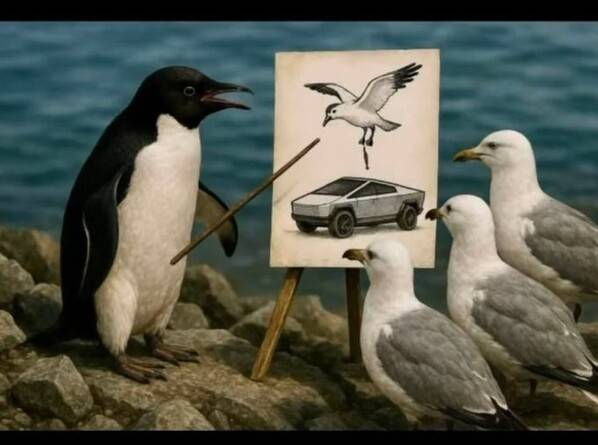 “이런 모양의 차가 보이면, 알겠지?” 남극 근처 무인도에 관세를 부과한 미국 도널드 트럼프 대통령의 행동을 풍자하는 문화가 인터넷 ‘밈’이 되고 있다. 사회관계망서비스 갈무리