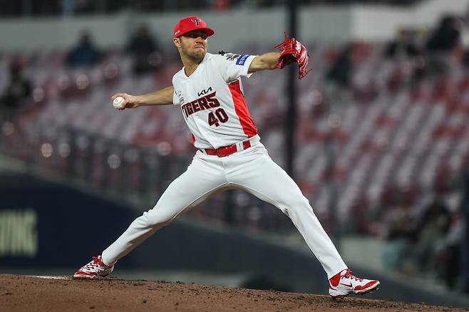 KIA 네일이 지난 3일 광주-기아챔피언스필드에서 열린 삼성전에 선발 등판해 역투하고 있다. KIA 타이거즈 제공