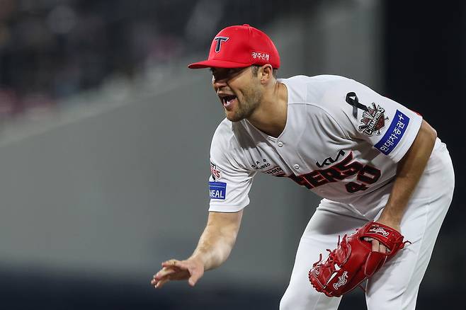 지난 3일 광주-기아챔피언스필드에서 열린 삼성전에 등판한 KIA 네일. KIA 타이거즈 제공