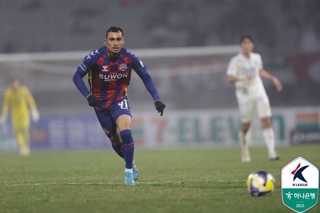 5일 선발 출장한 수원FC 루안. /사진=한국프로축구연맹 제공