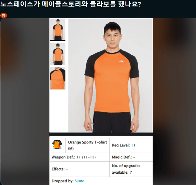 노페.png 노스페이스x메이플스토리 콜라보