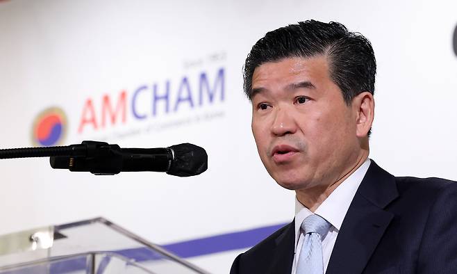 제임스 김 주한 미국상공회의소(암참) 회장. /뉴스1