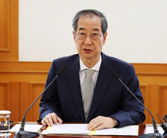 한덕수 대통령 권한대행. 연합뉴스