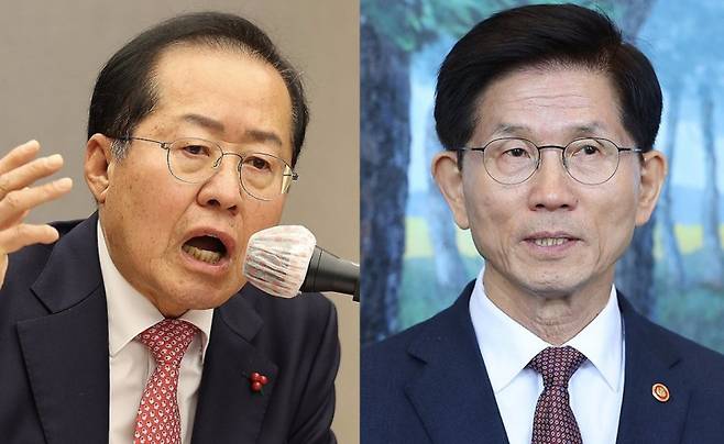 ▲ 홍준표 대구시장(왼쪽)과 김문수 고용노동부 장관 [연합뉴스]