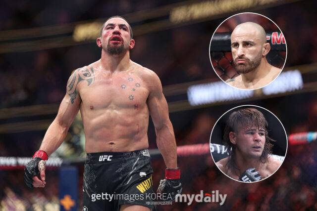 휘태커(왼쪽)가 볼카노프스키와 로페스의 UFC 페더급 타이틀전을 예상했다. /게티이미지코리아
