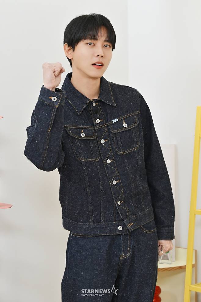 방송인 주우재가 2일 오전 온라인으로 진행된 KBS 2TV 예능 '옥탑방의 문제아들' 제작발표회에 참석해 포즈를 취하고 있다. /사진제공=KBS 2025.04.02 /사진=이동훈 photoguy@