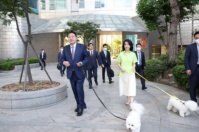 윤석열 전 대통령과 김건희씨 (사진=대통령실)