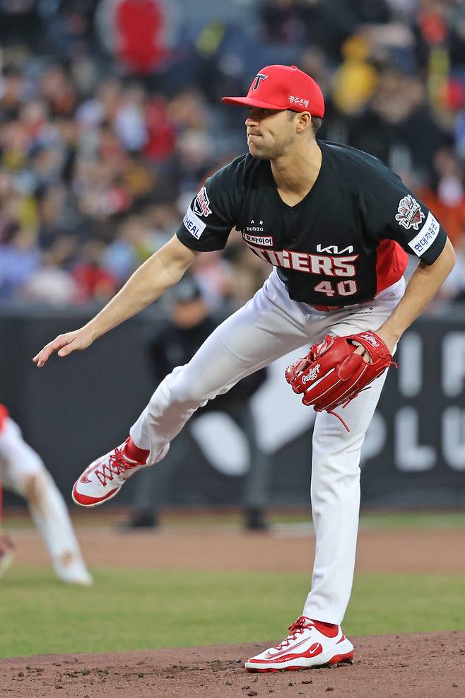 KIA 네일이 대전 한화생명 볼파크에서 열린 2025 KBO리그 한화전에 선발 등판해 역투하고 있다. 사진 | KIA 타이거즈