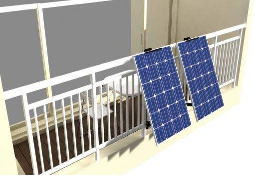 발코니형 미니 태양광 발전시설. 광주시 제공