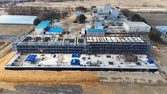 대소 공공하수처리시설 증설사업(2차) 전경. [사진=음성군]