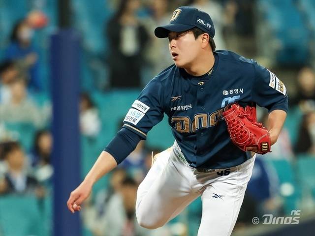 NC 손주환은 지난 3월 27일 대구 삼성전에서 데뷔 첫 승을 따냈다. 사진=NC 제공