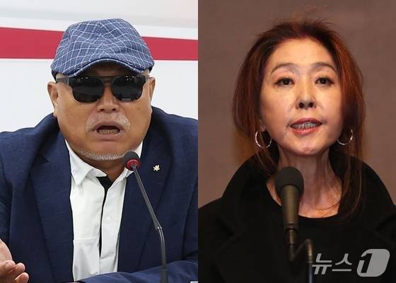 가수 김흥국(왼쪽), 김부선 ⓒ 뉴스1 DB