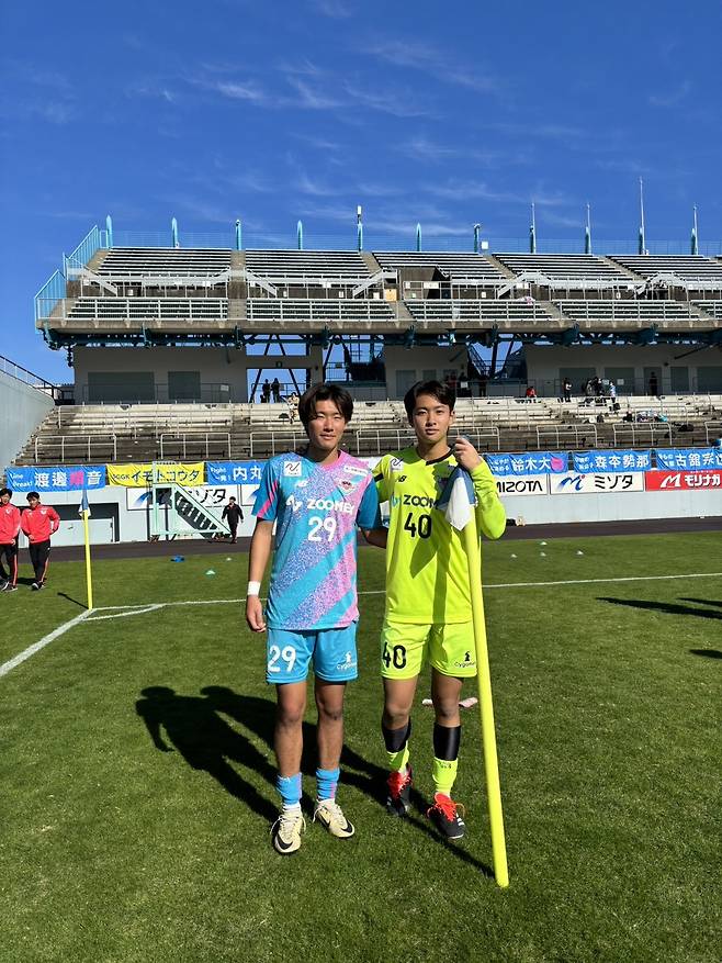 ◇사간 도스에서 함께 뛰고 있는 김도윤(왼쪽)과 형 김태양.  사진제공=김정민