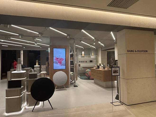 신세계 더 헤리티지 지하 뱅앤올룹슨 매장. 황소영 기자 fangso@donga.com