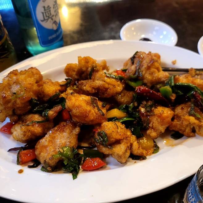 실시간 노총각 깐풍기 반주