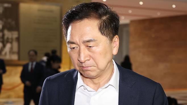 4일 긴급 의원총회 참석하는 김기현 의원