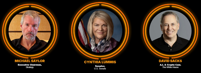 비트코인 2025 행사의 주요 연사, 마이클 세일러 스트레티지 CEO  등 가상자산분야 800여명이 연사로 참석하고, 약 3만명 이상이 참석할 예정이다.