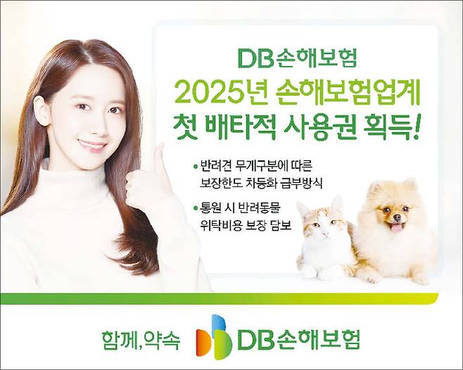 DB손보와 메리츠화재 경쟁은 ‘펫보험’에서도 전개 중이다. 업계 1위 메리츠화재를 추격하기 위해 DB손보가 잇따라 신상품을 내놓고 배타적상품권 획득에도 공격적으로 나서는 중이다. (DB손보 제공)