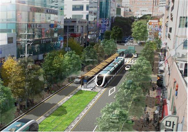 트램 '오륙도선' 조감도. 부산 남구청 제공