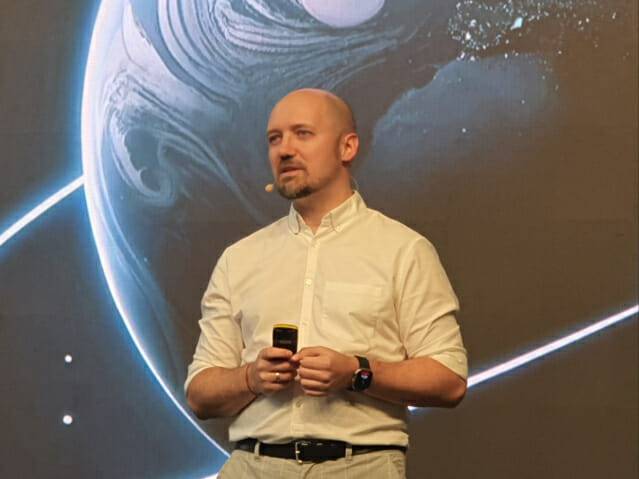 크리스티안 콜론드라 오페라 데스크톱·게이밍 부문 수석 부사장이 10일(현지시간) 포르투갈 리스본에서 진행된 '제3회 오페라 브라우저 데이'에 참석해 발표하고 있다. (사진=장유미 기자)