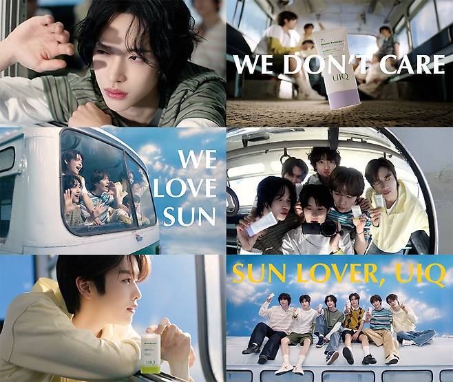 유이크 선케어 제품을 중심으로 한 라이즈의 ‘SUN LOVER’ 캠페인./지놈앤컴퍼니