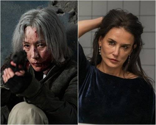 영화 ‘ 파과’와 ‘서브스턴스’ 스틸, 사진제공|NEW