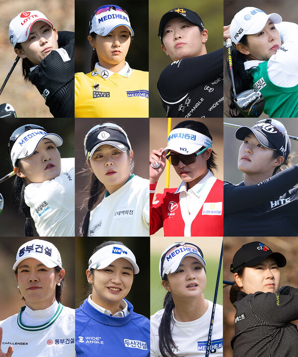 2025년 한국여자프로골프(KLPGA) 투어 iM금융오픈 골프대회에 출전한 황유민, 박현경, 방신실, 박보겸, 이예원, 이소영, 박민지, 김민별, 박주영, 박혜준, 정지효, 홍정민 프로. 사진제공=KLPGA