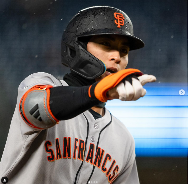 뉴욕 양키스전서 스리런홈런을 친 이정후.  샌프란시스코 자이언츠 인스타그램 캡처