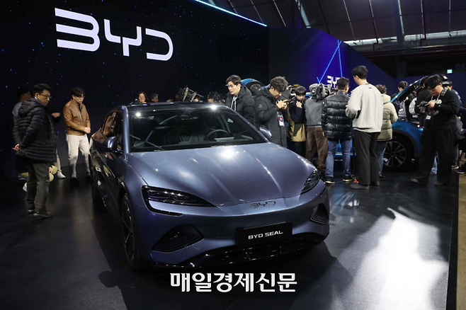 올해 한국 승용차 시장에 진출한 중국 전기차 업체 BYD(비아디)가 개최한 미디어 행사의 모습 [매경DB]