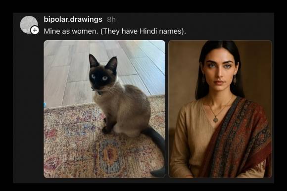 챗GPT의 이미지 생성 기능으로 만든 반려동물의 인간화 이미지. 오픈AI 공식 인스타그램 캡처