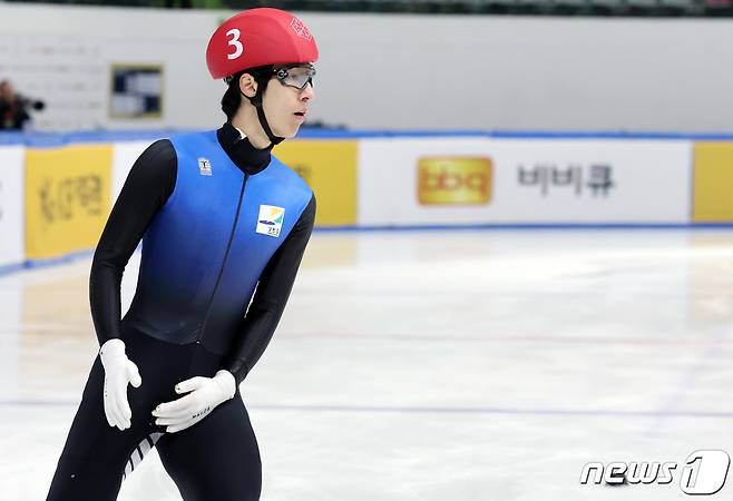 국가대표 선발전서 2위를 차지한 황대헌.. .2024.4.12/뉴스1 ⓒ News1 이동해 기자