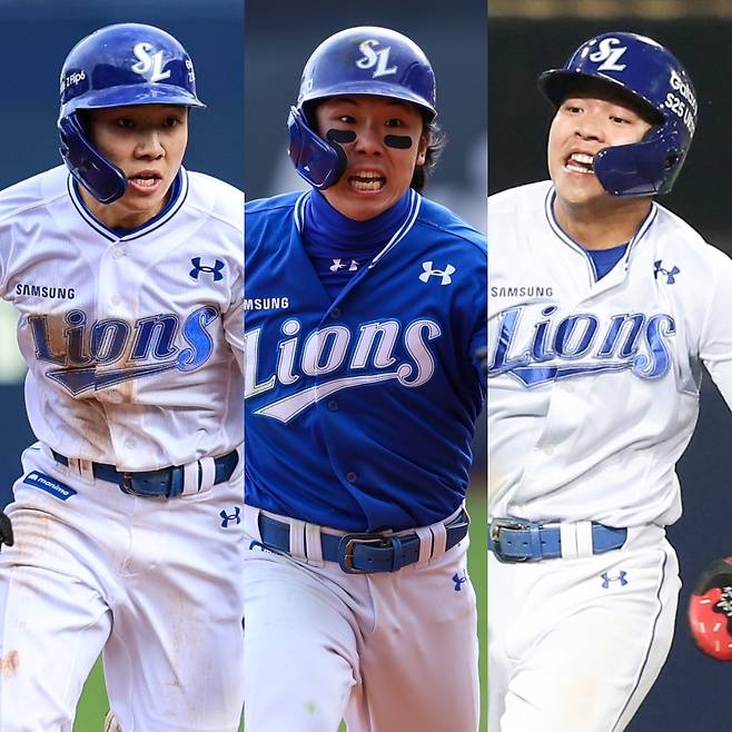 삼성 김지찬-김성윤-양도근. 삼성 제공