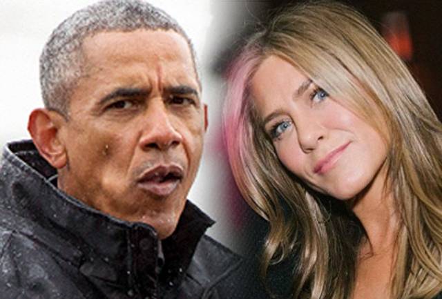 오바마 전 대통령과 할리우드 배우 제니퍼 애니스턴. AP연합뉴스, 애니스턴 인스타그램