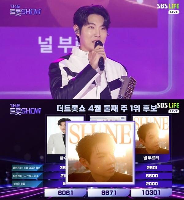 사진=&nbsp;SBS Life '더 트롯쇼' 방송 화면.