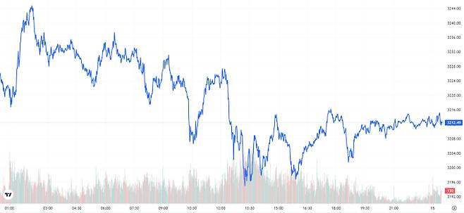 TV 국제 금시세(금값) 0.42% 하락 (3212달러)