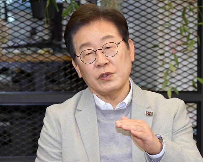 이재명 더불어민주당 대선 예비후보가 14일 서울 강남구 퓨리오사AI에서 모두발언을 하고 있다. 국회사진기자단, 파이낸셜뉴스 DB.