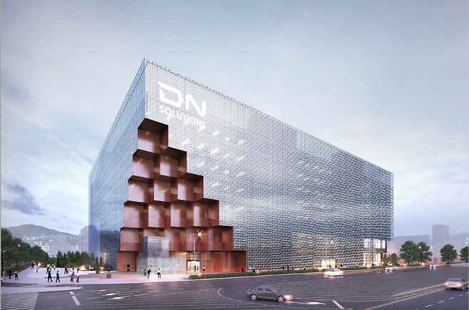 DN솔루션즈의 첨단연구개발센터 초기 렌더링 이미지  [DN솔루션즈 홈페이지 캡처]