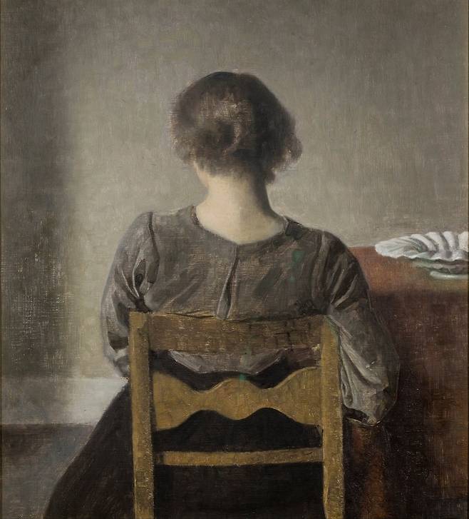 빌헬름 하메르스회, 휴식, 1905, 캔버스에 유채, 49x46cm, 오르세 미술관