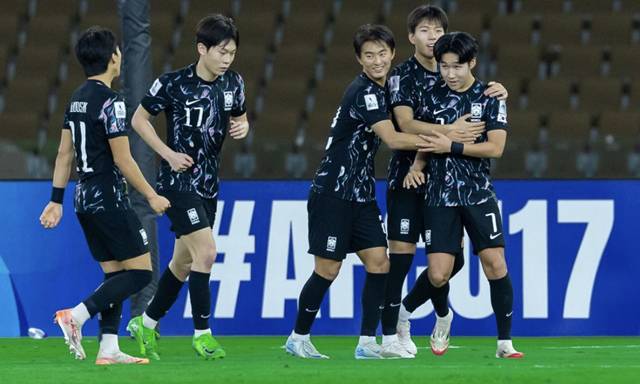한국의 골 세리머니. /사진=아시아축구연맹 홈페이지 캡처