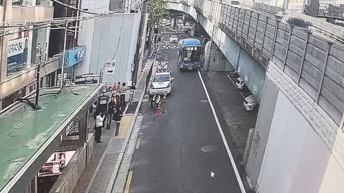 압구정역 인근 지반침하. [독자 제공=연합뉴스]