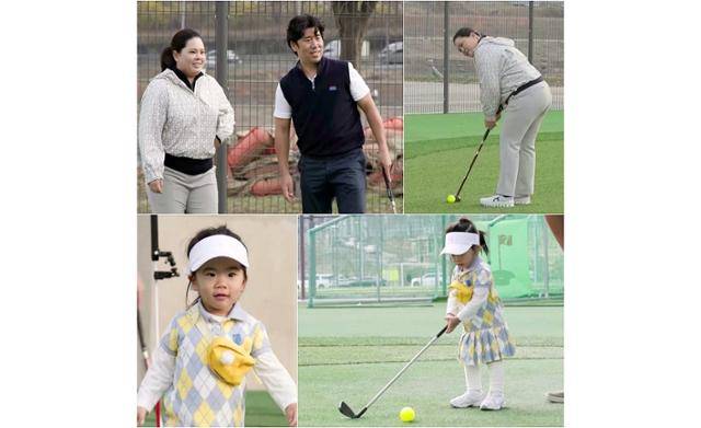 ‘슈퍼맨이 돌아왔다’ 골든 커리어 그랜드 슬램을 달성한 ‘LPGA 레전드’ 박인비의 23개월 첫째 딸 인서가 남다른 골프 실력을 선보인다. KBS2 제공