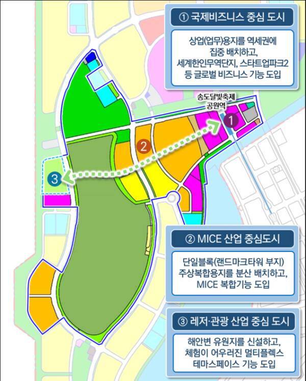 송도랜드마크시티 개발계획 변경안. 인천경제청 제공