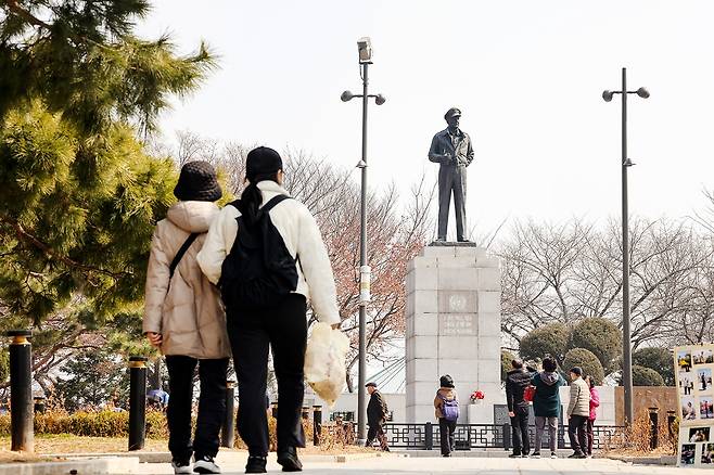맥아더 동상 [사진/임헌정 기자]