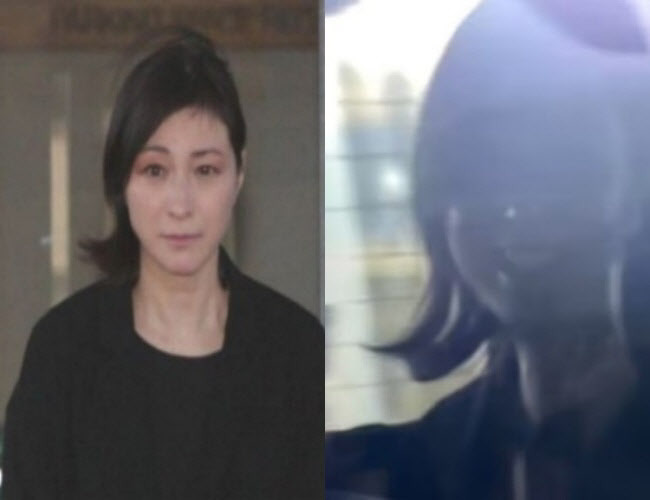 경찰서를 나서는 히로스에 료코의 모습. (사진=뉴시스, 닛테레 뉴스)