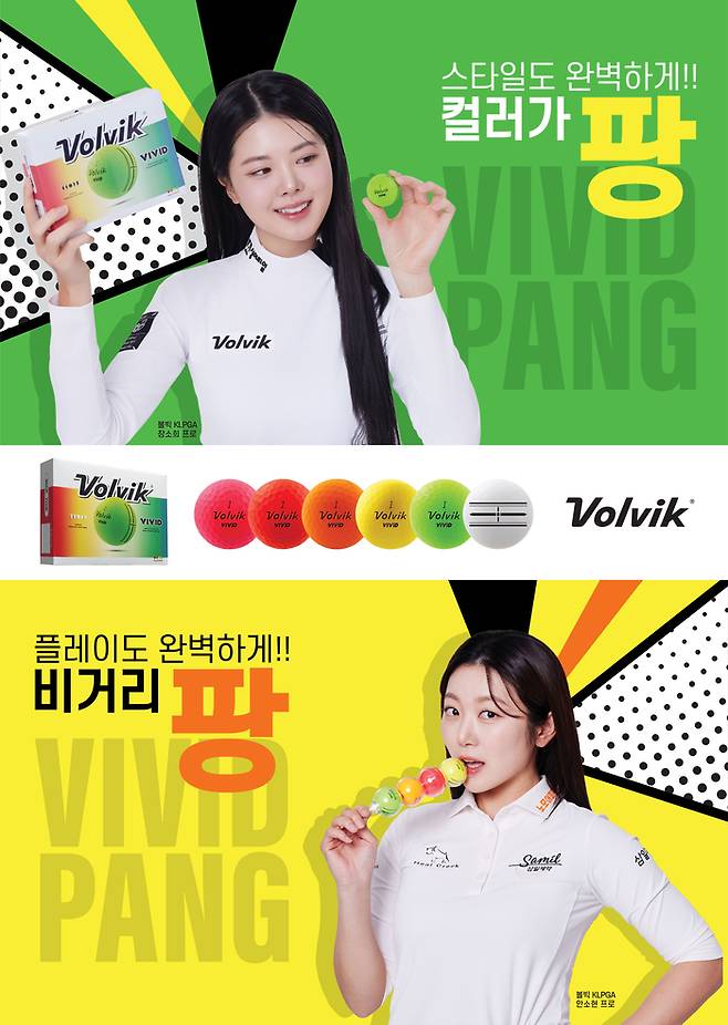 국산 컬러 골프볼 대명사 볼빅이 2025 뉴 비비드로 다시 한 번 새바람을 일으키고 있다. 사진 | 볼빅