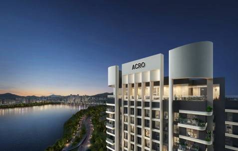 DL이앤씨 '아크로 한남' 단지 부분 투시도.