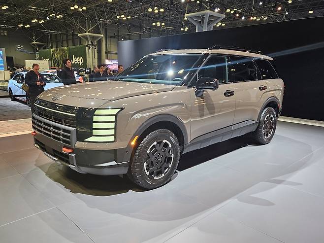 오프로드 감성을 극대화한 ‘XRT Pro’ 트림이 적용된 ‘팰리세이드 XRT Pro’ 외관. 뉴욕=서재근 기자