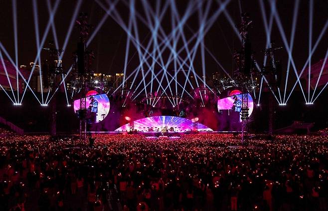 콜드플레이는 오는 25일까지 총 6회 공연을 이어 간다. 라이브네이션코리아 제공